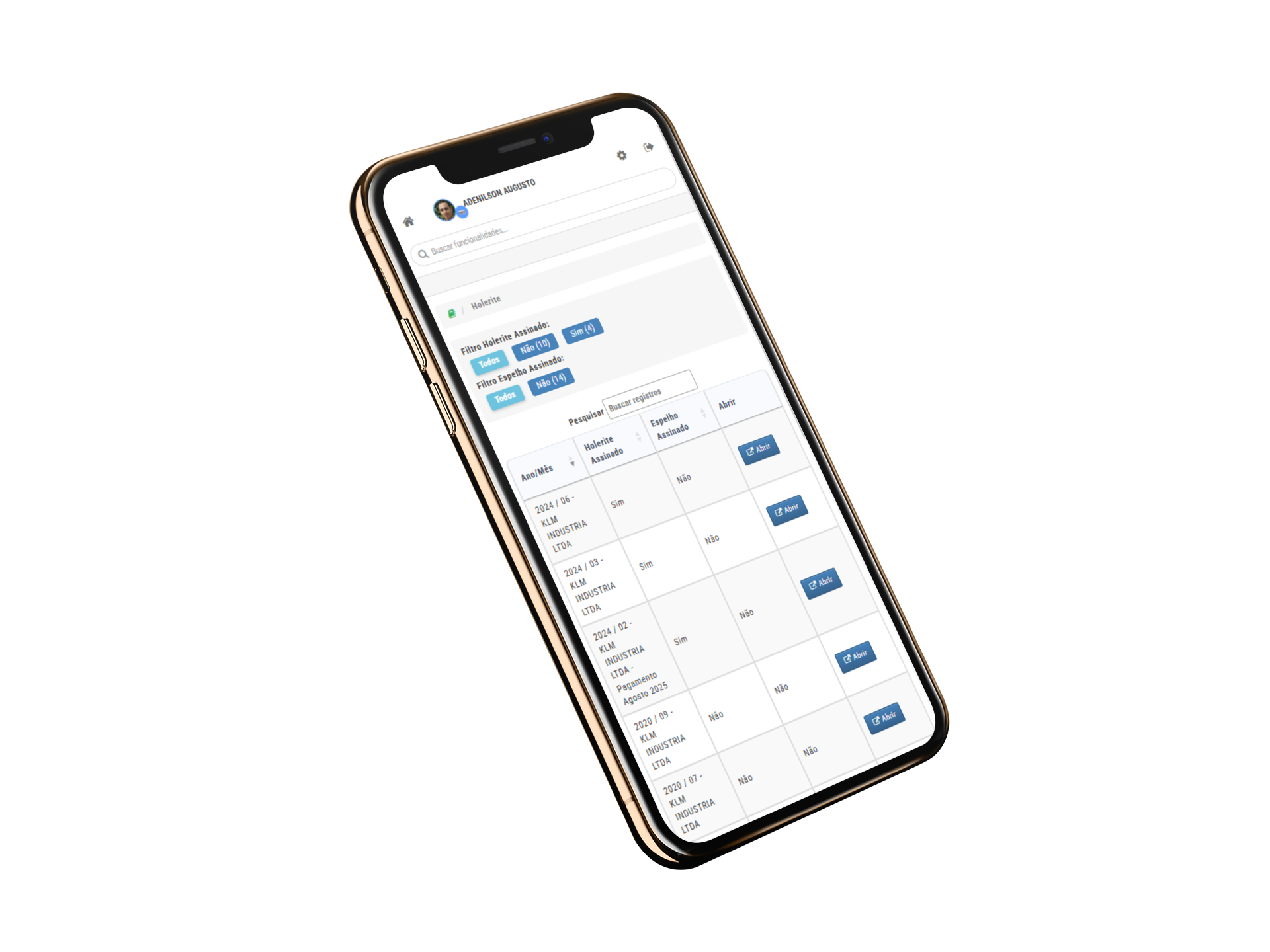 Holerites digitais no HUB do Colaborador
