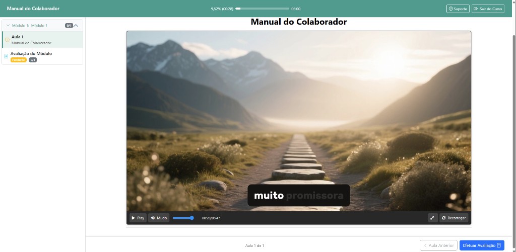 EAD — aula do Manual do Colaborador